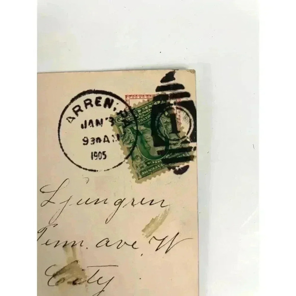 1905 Postcard Where the Allegheny meets the Conewango Warren PA RPPC Antique - Picture 3 of 6